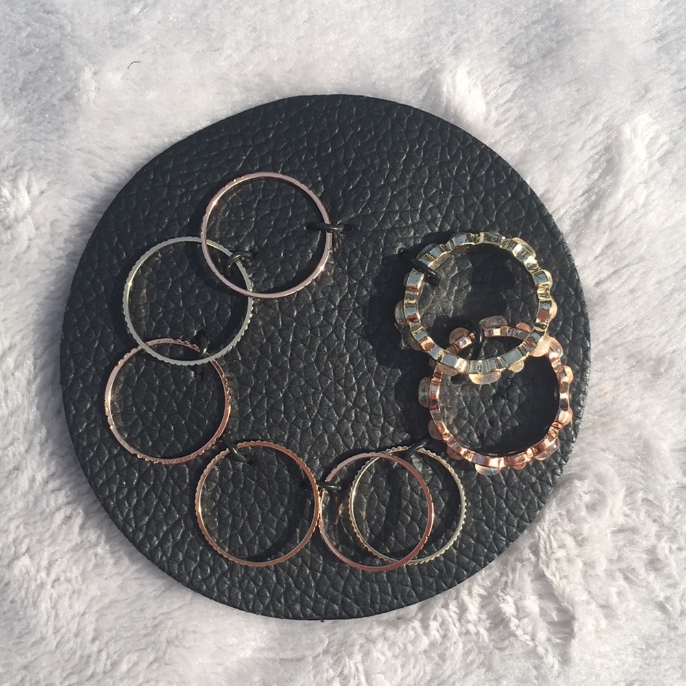 Free People Yellow Gold and Rose Gold Midi Rings - Picture 4 of 8
